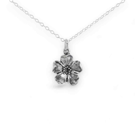 Sterling Silver Cherry Blossom Necklace