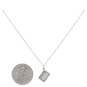 Sterling Silver 18 Inch Realistic Book Necklace with Dime