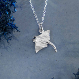 Sterling Silver 18 Inch Stingray Necklace