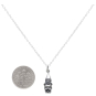 Sterling Silver Garden Gnome Charm Necklace 18 Inch with Dime