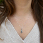 Sterling Silver Oak Leaf Necklace on model