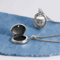 Open Sterling Silver Scarab Locket Necklace