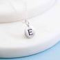 Sterling Silver Letter Charm Necklaces Initial E