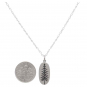 Sterling Silver 18 Inch Oval Pine Tree Necklace