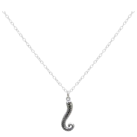 Sterling Silver 18 Inch Octopus Tentacle Necklace Front View