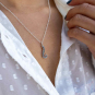Sterling Silver 18 Inch Octopus Tentacle Necklace on neck