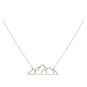 Sterling Silver Openwork Mountain Festoon Necklace Front View