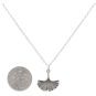 Sterling Silver Ginkgo Leaf Charm Necklace with Dime