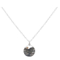 Sterling Silver Layer Canyon Necklace with Bronze Sun Front View