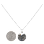 Sterling Silver Layer Canyon Necklace with Bronze Sun with Dime