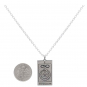 Sterling Silver 18 Inch Magician Tarot Card Necklace