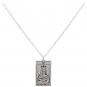 Sterling Silver 18 Inch High Priestess Tarot Card Necklace