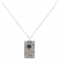 Sterling Silver 18 Inch Moon Tarot Card Necklace