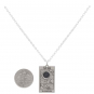 Sterling Silver 18 Inch Moon Tarot Card Necklace