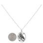 Sterling Silver Raven Necklace with Dime