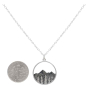 Sterling Silver 18 Inch Large Tree and Mountain Necklace with Dime