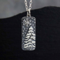 Sterling Silver Snowy Pine Tree Necklace