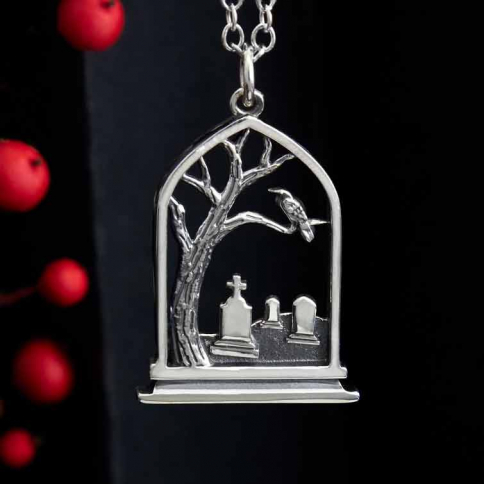 Sterling Silver Graveyard Necklace