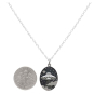 Sterling Silver 18 Inch UFO in Clouds Necklace with Dime