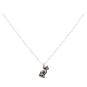 Sterling Silver 3D Cat Necklace Front View