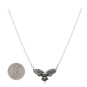 Sterling Silver Flying Owl Festoon Necklace with Dime