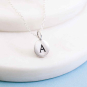 Sterling Silver Letter Charm Necklace - Initial A