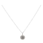 Sterling Silver Letter Charm Necklace - Initial B Front View