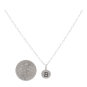 Sterling Silver Letter Charm Necklace - Initial B with Dime