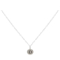 Sterling Silver Letter Charm Necklace - Initial D Front View