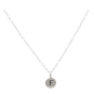 Sterling Silver Letter Charm Necklace - Initial F Front View