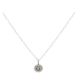 Sterling Silver Letter Charm Necklace - Initial G Front View