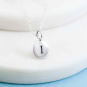 Sterling Silver Letter Charm Necklace - Initial I