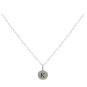 Sterling Silver Letter Charm Necklace - Initial K Front View