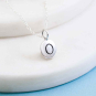 Sterling Silver Letter Charm Necklace - Initial O