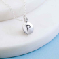 Sterling Silver Letter Charm Necklace - Initial P