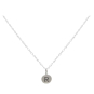 Sterling Silver Letter Charm Necklace - Initial R Front View