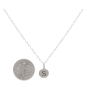 Sterling Silver Letter Charm Necklace - Initial S with Dime