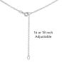 Sterling Silver T Necklace closure view