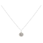 Sterling Silver Letter Charm Necklace - Initial U Front View