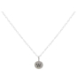 Sterling Silver Letter Charm Necklace - Initial W Front View