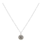 Sterling Silver Letter Charm Necklace - Initial X Front View