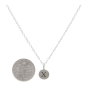 Sterling Silver Letter Charm Necklace - Initial X with Dime