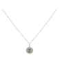 Sterling Silver Letter Charm Necklace - Initial Z Front View