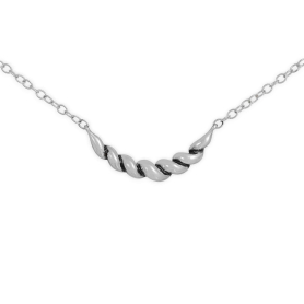 Sterling Silver Twisted Tapered Festoon Necklace