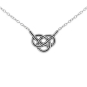 Sterling Silver Double Coin Knot Festoon Necklace