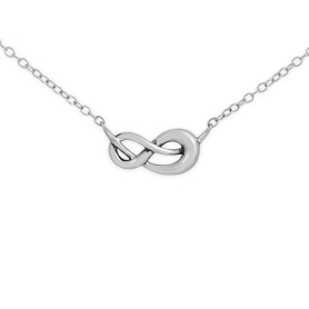 Sterling Silver Infinity Knot Festoon Necklace