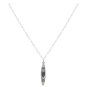 Sterling Silver 18 Inch Kayak Charm Necklace Front View