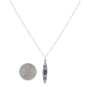 Sterling Silver 18 Inch Kayak Charm Necklace with Dime