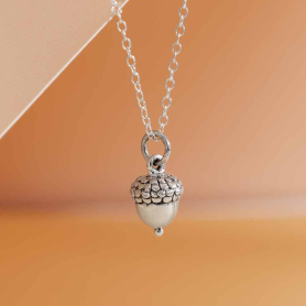 Sterling Silver Acorn Necklace