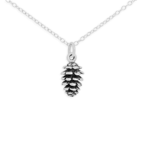 Nina Designs Sterling Silver Pinecone Necklace